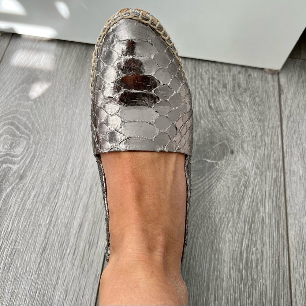 Alexandre Birman Metallic Python Espadrilles - image 8